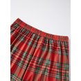 thumbnail image 4 of Christmas Family Pajamas Matching Set Plaid Pattern Holiday Sleepwear Set with Dog Shirt, 4 of 10