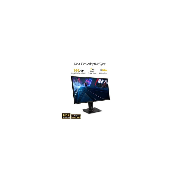 ASUS Monitor gaming VG27AQ TUF Gaming de 27 pulgadas 2K HDR QHD 2560 x 1440  165 Hz compatible con 144 Hz 1 ms Extreme Low Motion Blur altavoz G SYNC  VESA DisplayPort