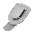 thumbnail image 1 of Clip para gafas de sol del coche Unique Bargains, magnético, universal, soporte para gafas de sol en el parasol, cuero de vaca, aleación de aluminio, gris, tono plateado, 10x5cm, 1 Pcs, 1 of 1