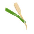 thumbnail image 3 of Soporte plegable para cuchilla de afeitar para hombres, herramienta Manual para afeitar el vello Facial, herramienta para soporte de cuchilla (cabeza dorada), color verde, 3 of 8