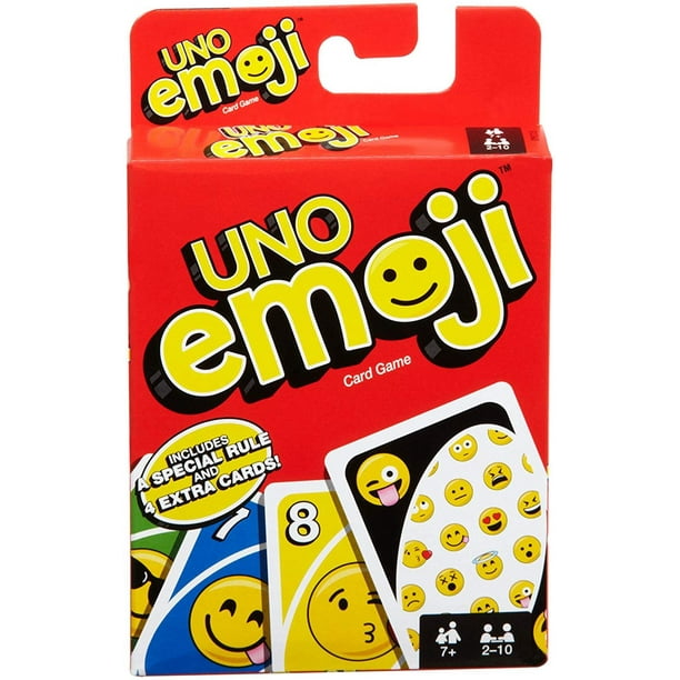 Mattel Games Emoji Card Game Special Uno Game Features Emojis Theme By Uno Walmart Com Walmart Com