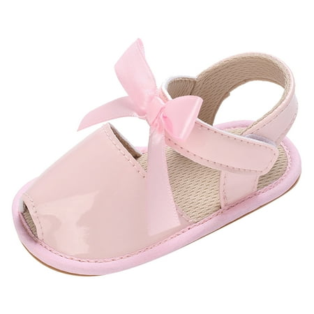 

NIUREDLTD Summer Children Toddler Shoes Girls Sandals Flat Bottom Non Slip Lightweight Fish Mouth Size 2