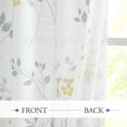 thumbnail image 3 of Cortinas Beauoop de lino semitransparente con estampado floral, 214 cm, amarillo y gris, 3 of 7