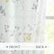 thumbnail image 3 of Cortinas Beauoop de lino semitransparente con estampado floral, 214 cm, amarillo y gris, 3 of 7