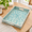 Teal Floral, variant on White Cream Herringbone Rectangular Capiz Shell Decorative Serving Tray with Handles
