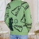 thumbnail image 3 of Suéter Divertido de Manga Larga Gibobby con Estampado de Dinosaurio para Mujer Verde L, 3 of 5