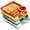 Mix, variant on Sectioned Platter with Dipping Compartment – 4-Piece Japanese-Style Gyoza Dipping Dish Set – Square Serving Tray for Sushi, Chips & Dip – Reusable Plastic Appetizer Tray