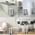 thumbnail image 7 of Step Trash Can, 2.1 Gallon Stainless Steel Trash Can with Soft Close Lid & Foot Pedal, Kitchen/Bathroom Garbage Can with Removable Liner, Silver, 7 of 7