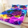 thumbnail image 3 of Castle Fairy Abstract Gamepads Boy Queen Sheet Sets,Video Game Bed Set, 3 of 7