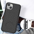thumbnail image 6 of Case with Clip for iPhone 13, Nakedcellphone Slim Hard Shell Phone Cover with Kickstand and [Rotating/Ratchet] Belt Hip Holster Combination - Black Tread, 6 of 8