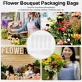 thumbnail image 2 of WORGEOUS 100 PCS Bolsas de envoltura de flores transparentes Bolsas de embalaje de flores de plástico, 2 of 8