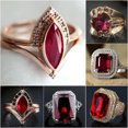 thumbnail image 2 of HOOUN Women Fashion 925 Silver Wedding Rings Cubic Zirconia Jewelry Size 6-10-#9-9, 2 of 9