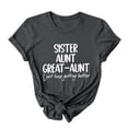 thumbnail image 4 of LYXSSBYX Womens T Shirts Graphic Tees Trendy Women's Letter Printed Short Sleeved Casual Loose Top Short Sleeved Round Neck Top/shirt, 4 of 6