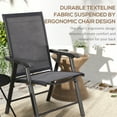 thumbnail image 4 of Outsunny 2-Piece Folding Dining Chair Set for Relaxing on Patio, Dark Grey, 4 of 10