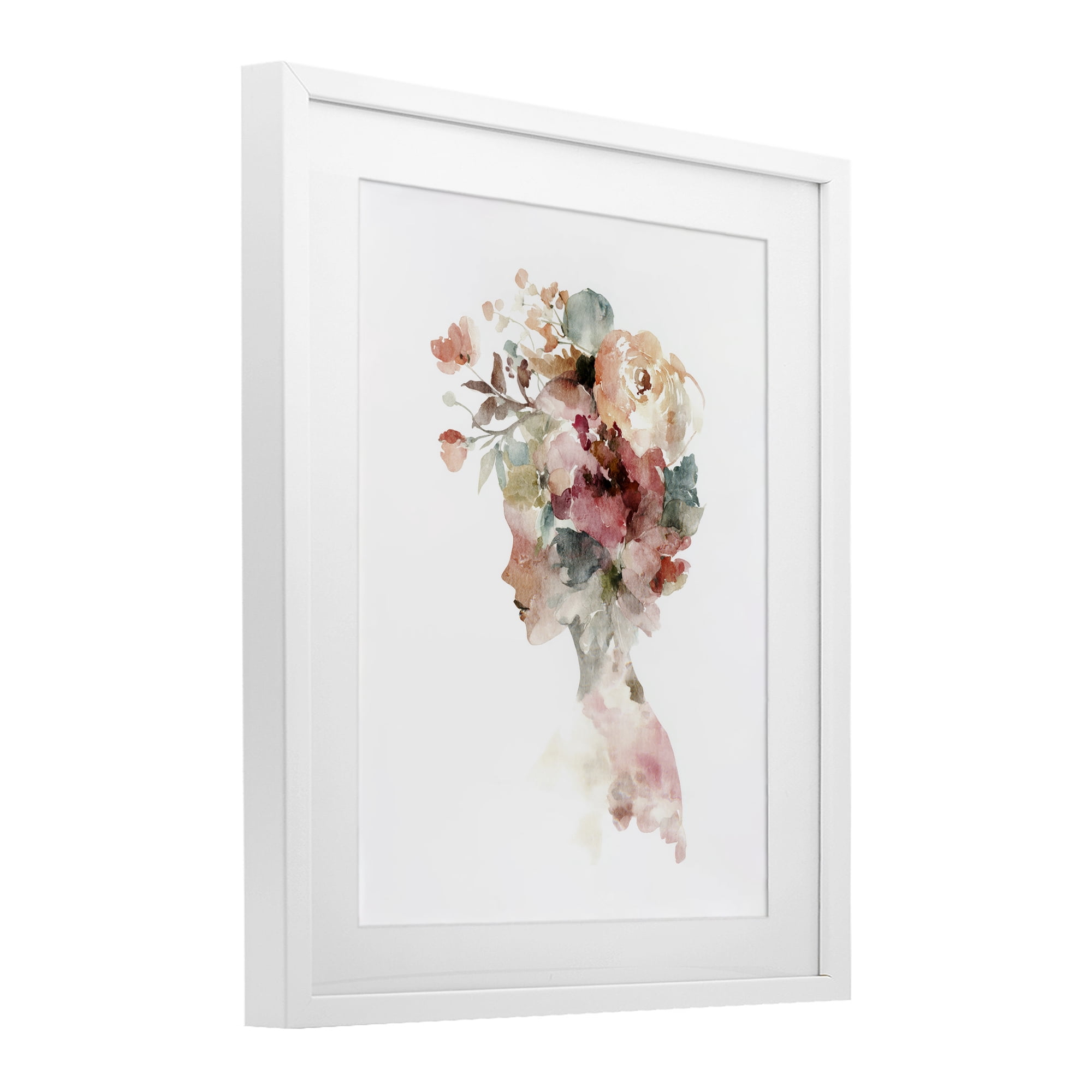 Stupell Industries Crowned in Nature Silhouette White Framed Print Under Glass, design by Svetlana Aleynikova