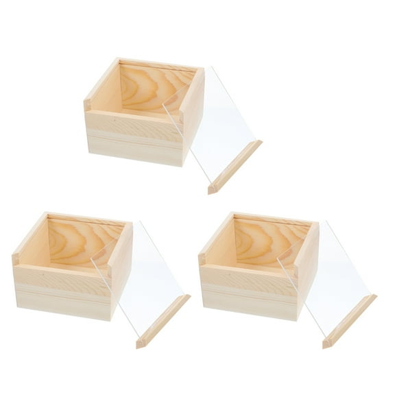 Worgeous  3 Pcs Decorative Cardboard with Lids Pull-out Storage Box