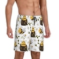 thumbnail image 2 of Sikiie Honey Bee Insect Mens Pajama Shorts, Lightweight Lounge Pant with Pockets Soft Sleep Pj Shorts for Men3X-Large, 2 of 6