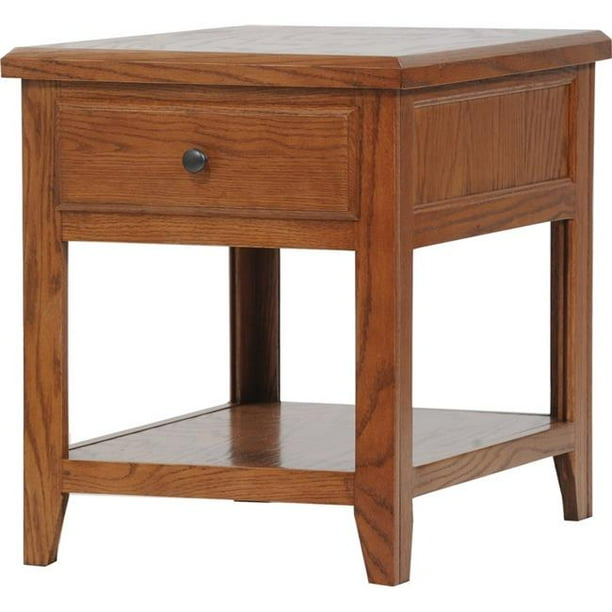 Oak End Table With Storage - Renovo Solid Oak Side Table With Storage Oak End Table With Storage - Renovo Solid Oak Side Table With Storage