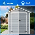 thumbnail image 5 of Dextrus Resin Storage Shed with Reinforced Floor, 6.2x3.4 FT Outdoor Storage Shed with Lockable Door, Window and Vents, 5 of 5