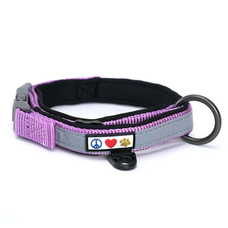 UPC: 0735255514384 | Pawtitas Martingale Padded Reflective Dog Collar Lumberjack Puppy Collar XXS Orchid