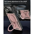 thumbnail image 3 of for iPhone 13 Pro Max Case with 360° Rotatable Magnetic Ring Stand, Large Window Design Compatible with Magsafe, -Grade Protection Shockproof Phone Cover for Women Men, Pink, 3 of 15