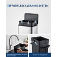 thumbnail image 2 of PYY Soft-Close Stainless Steel Trash Can with Foot Pedal - 3.4 Gallon (13L) Rectangular Waste Bin - Removable Inner Bucket - Space-Saving Design for Bathroom, Kitchen, Home Office - Silver, 2 of 8