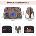 thumbnail image 5 of Large Clutch Leather Makeup Bag, Psychedelic Abstract Geometric Travel Toiletries Bag, Ladies Cosmetic Storage Bag, 5 of 8