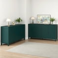 thumbnail image 6 of Heynemo 60" Modern Sideboard, Mid Century Buffet Cabinet with 4 Doors and Adjustable Shelves, for Entryway, Dining Room, Living Room, Bedroom, Turquoise, 6 of 10