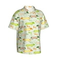 thumbnail image 2 of Balery Dachshund Dog Puppy Print Men's Hawaiian Shirts Short Sleeve Beach Shirt Relaxed Fit Vacation Button Down Shirts-3X-Large, 2 of 9