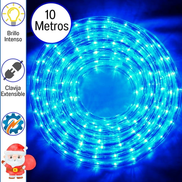 Manguera navideña decorativa luz led Azul 10 metros DOSYU DY-ICE10M-MT-2C