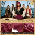 thumbnail image 3 of Alaiyaky 7 Pcs Pirate Accessories Set, Adult Captain Costume, Pirate Headscarf, Earrings,Ring,Eye Patch,Necklace,Bracelet,Hip Scarf for Halloween Cosplay Party, 3 of 7