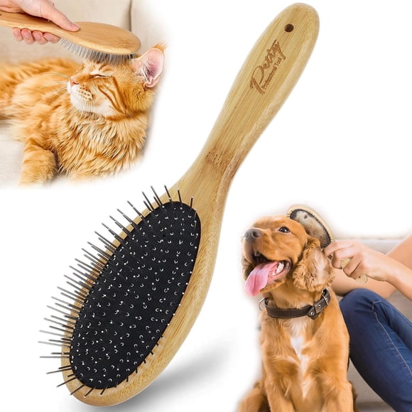 Cepillo Mantequilla Genérico para Perro Pomerania Negro para Pelo Largo 17 mm