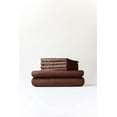 thumbnail image 5 of CGK Linens 6-Piece Breathable and Cooling Sheet Set With Extra Matching Pillowcases - King Size Bed Sheets Fits 8"-16" Mattresses, Brown, 5 of 7