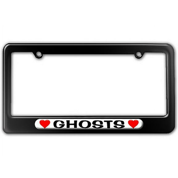 Ghosts Love with Hearts License Plate Frame