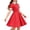 Red*, variant on RUTAYY Children Girls Dress Turndown Collar Polka Dot Open Front Slim Fit Casual Party Wear Comfortable Elegant Holiday Dresses