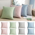 thumbnail image 1 of Juego de fundas de almohada Ice Silk Bedhead | Paquete de 2 fundas de almohada cuadradas de poliéster con textura fría | Fundas de cojín de cintura de sofá lavables desmontables | 45x45cm, 1 of 8