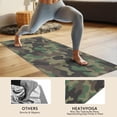 thumbnail image 4 of Blue Camo Wavy Shapes Pattern Hot Yoga Mat Towel Non Slip for Hot Yoga - Quick-Drying Yoga Mat Cover with 4 Corner Pockets with Travel Bag - Hot Yoga Towel Non Slip 70"x26", 4 of 6