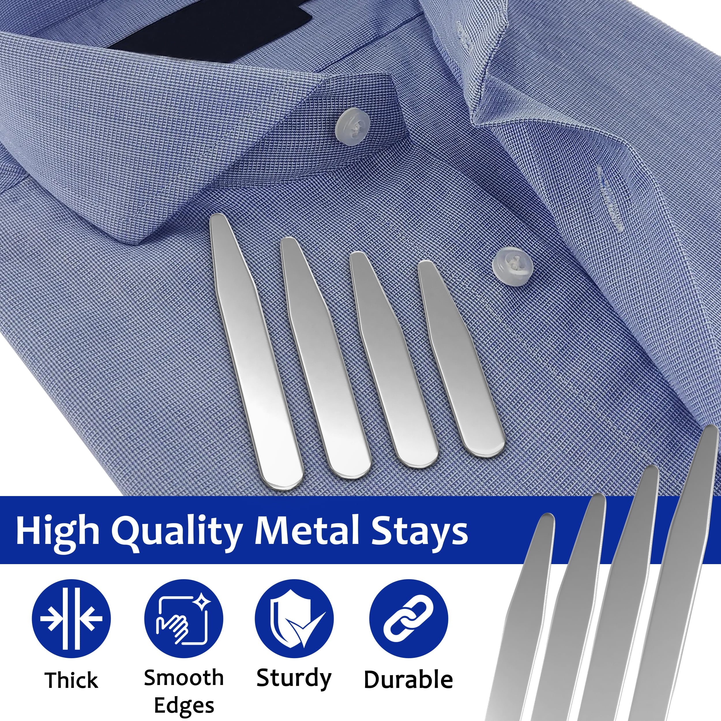 dress shirt collar stays walmart Slick Collar, Shirt Collar Support Kit, Adjustable, Includes Stays