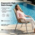 thumbnail image 6 of TLSUNNY Outdoor Dining Chairs Set of 4, Patio Dining Chairs w/ Wide Breathable Seat & Metal Frame, Stackable for Poolside, Garden, Backyard, 330lbs, 6 of 11