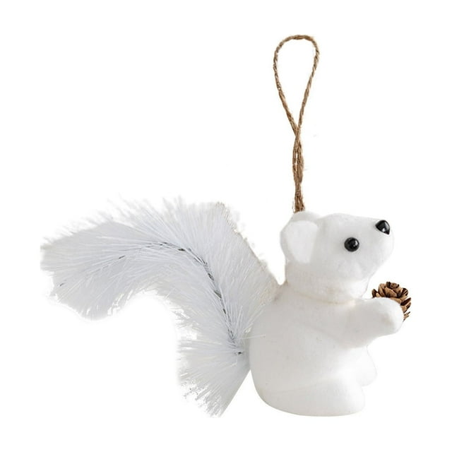 Leodye Simulated Squirrel Christmas Pendants - Creative Tree Hanging Decor