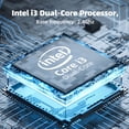 thumbnail image 2 of SGIN Ordinateur Portable 17,3 Pouces 4 Go DDR4 128 Go SSD Windows 11 avec Processeur Intel i3 FHD 1920x1080, 2 of 6