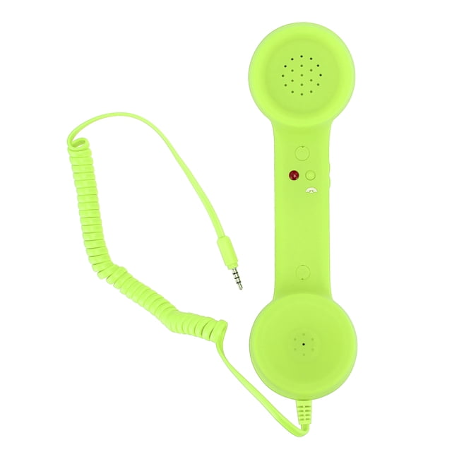 Récepteur Téléphonique Rétro 3,5 mm, Combiné Filaire Anti-Radiation avec Cordon Enroulé de 9 Pieds, Supporte le Raccrochage et la Réponse, Fonctionne avec la Plupart des Téléphone Intelligent
