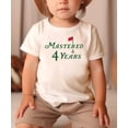thumbnail image 3 of Olive Loves Apple Mastered 4 Years Shirt for Boys & Girls Golf Themed Fourth Birthday T-Shirt for Kids Natural Shirt 4T, 3 of 5