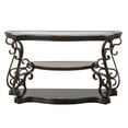 thumbnail image 3 of Hassch Console Table 54" Traditional Entryway Side Table with Storage Shelf Metal Legs for Living Room, Brown, 3 of 10