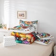 thumbnail image 6 of Erosebridal Colorful Bohemian Flowers 7 Pieces Bedding Comforter Set,Vintage Boho Exotic Style Full Bedding Set For Adults,Reversible, 6 of 7