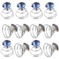 thumbnail image 2 of EeaseCA 12pcs Ladies Rhinestone Hair Pin Metal Coil Spiral with Decoration for Wedding Prom Party Birthday (Blue), 2 of 9