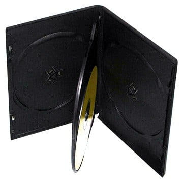 CheckOutStore 50 STANDARD Black Quad 4 Disc DVD Cases by