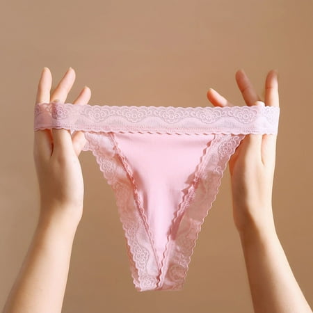 

NECHOLOGY Underpants Sexy Lace Panties Underwear Panties Bikini Solid Womens Briefs Knickers 1 Piece Skeleton Panties for Women Underpants Pink Medium