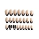 thumbnail image 5 of Uñas postizas francesas nude, estilo ataúd, de longitud media, con lazo negro y cobertura completa, estilo bailarina, acrílicas artificiales., 5 of 7