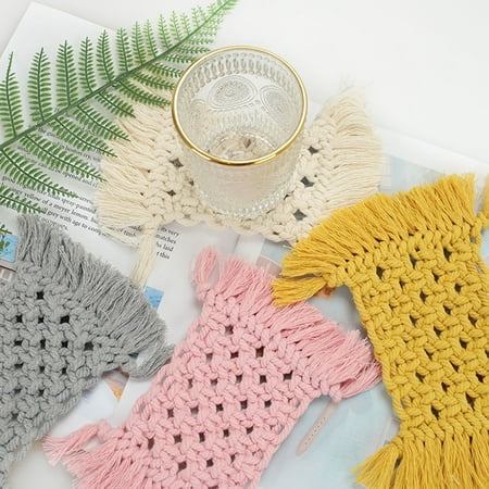 

Bobasndm Round Coaster Decorative Handmade Coasters Vintage Style Great for Home